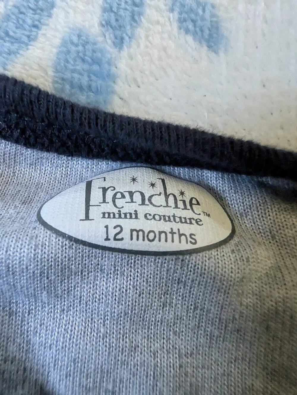 Soft Navy and Gray Snap-Front Footie One-Piece for Kids